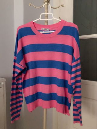 Jersey rayas azul y rosa
