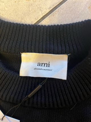 Maglione Ami Paris con logo cuore rosso