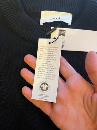 Maglione Ami Paris con logo cuore rosso