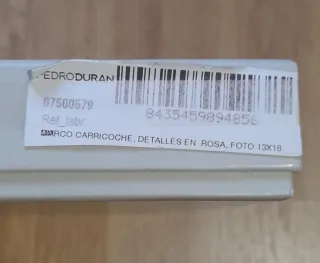 Marco fotos Pedro Duran bebé plata rosa