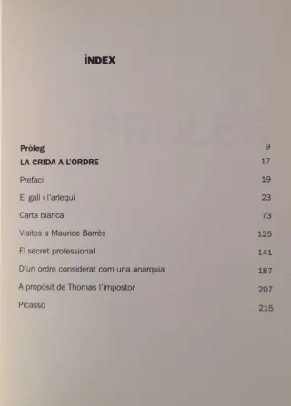 La crida a l'ordre (1a ed. 2007)
