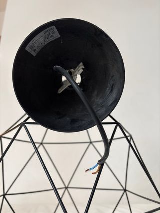 Lámpara Techo Negra Metálica Diseño Geométrico