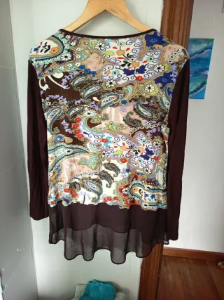 Camiseta manga larga estampada