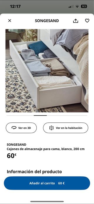 Cama Doble Ikea Hemnes 1.80x2m