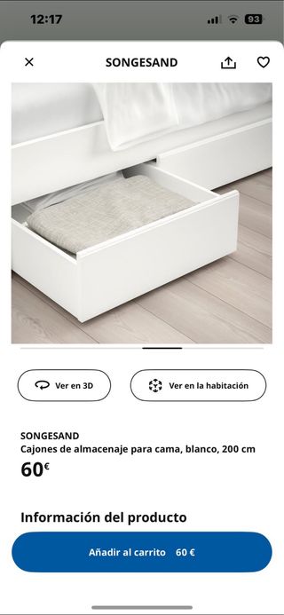 Cama Doble Ikea Hemnes 1.80x2m