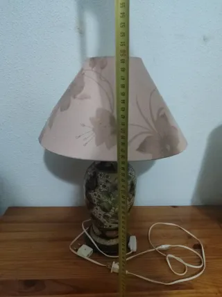 Lámpara sobremesa floral vintage