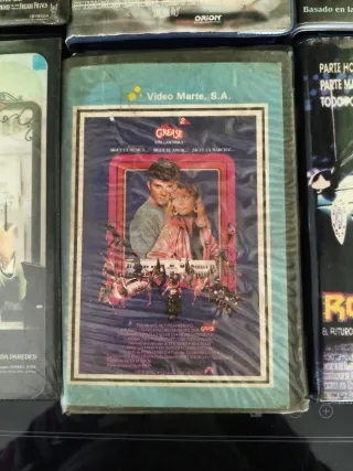 LOTE 5 VHS ESTUCHES GRUESOS CAJA VIDEOCLUB LEER