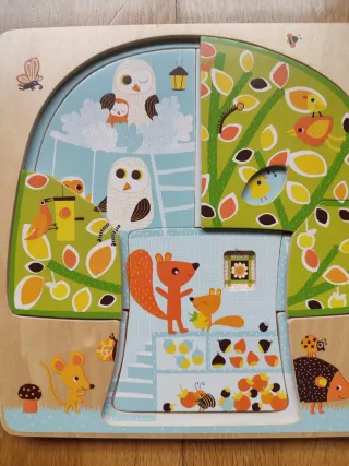 Puzzle madera Djeco Chez-nut 3 capas