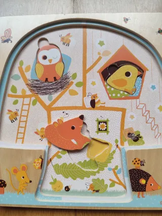 Puzzle madera Djeco Chez-nut 3 capas