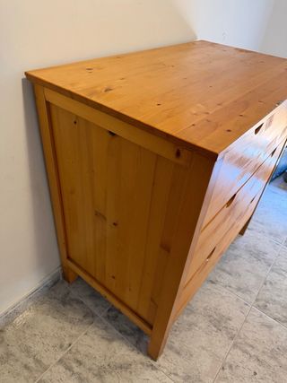 Cómoda madera maciza 3 cajones