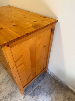Cómoda madera maciza 3 cajones