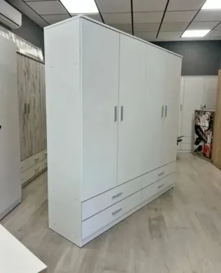 Armario Armario de madera beige y gris