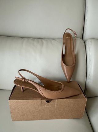 Zapatos Mango Talla 39 Slingback Tacón Bajo