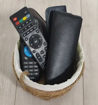 Cesta/pongotodo bambú y yute artesanal