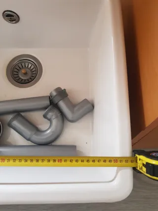 Fregadero cerámico blanco 53x45.