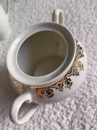 JUEGO "SANTA CLARA" JARRA LECHE, CAFÉ Y AZUCARERO