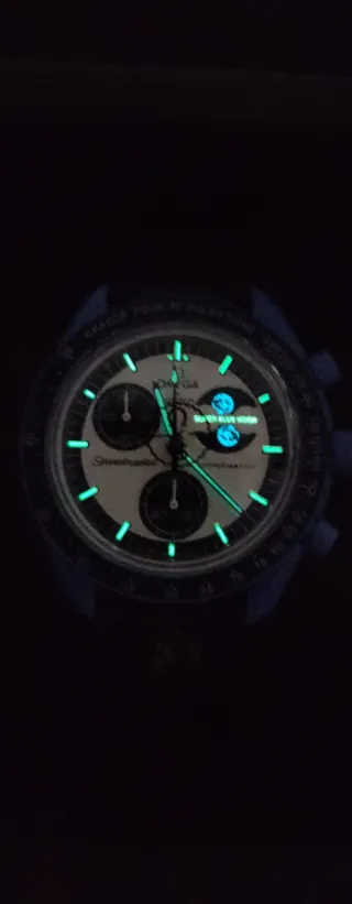 Orologio Swatch Omega Speedmaster MoonSwatch Blu