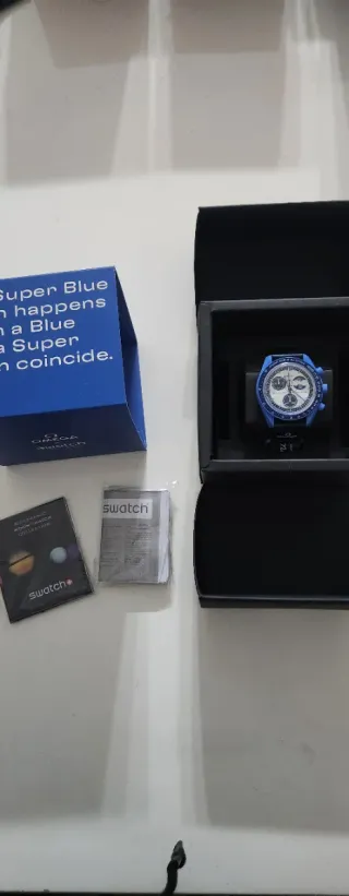 Orologio Swatch Omega Speedmaster MoonSwatch Blu