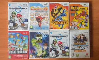 Pacchetto 8 Giochi Wii: Mario Kart, Ben 10, Bob Sponge