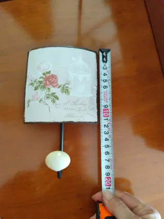 Colgador vintage flores y jaula