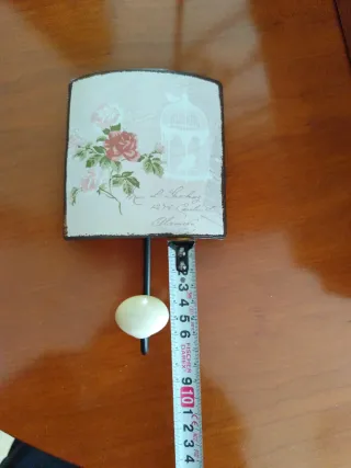 Colgador vintage flores y jaula