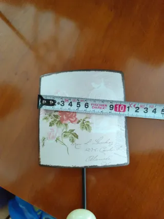 Colgador vintage flores y jaula