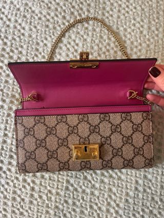 Monedero Gucci Beige y Rojo