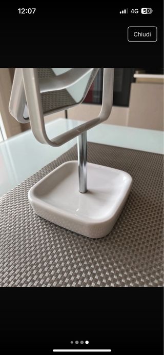 Specchio da tavolo bianco