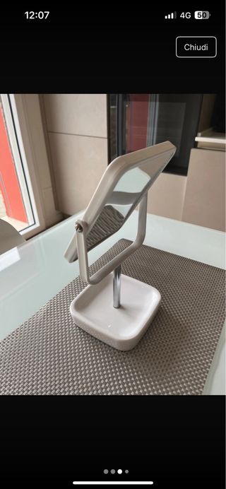 Specchio da tavolo bianco