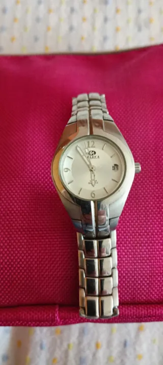 Reloj Marea Comunión acero y Blanco,niña