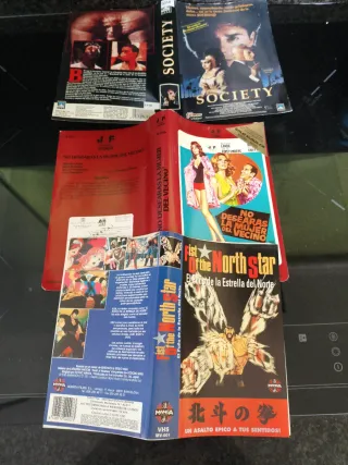 9 CARÁTULAS VHS ORIGINALES VÍDEOCLUB