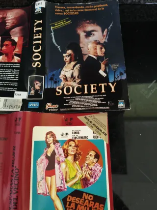 9 CARÁTULAS VHS ORIGINALES VÍDEOCLUB