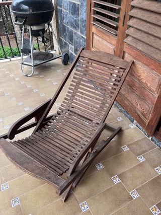 Mecedora de exterior de madera