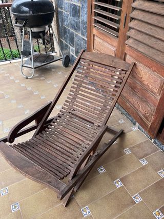 Mecedora de exterior de madera