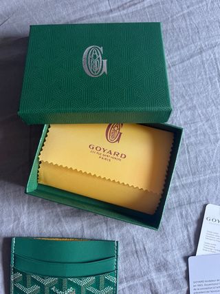 Tarjetero Goyard Verde