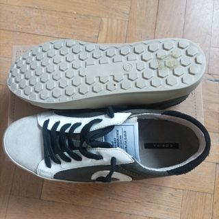 Zapatillas casuales verdes y blancas talla 37
