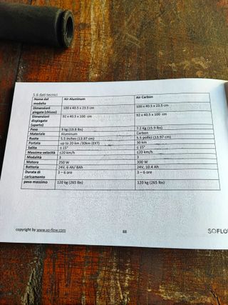 MONOPATTINO SOFLOR CARBON AIR 6.8KG  SOFLOW AIR CA