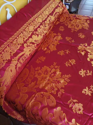 Colcha brocado jacquard antigua