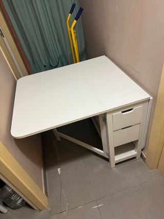 Mesa extensible plegable blanca Ikea