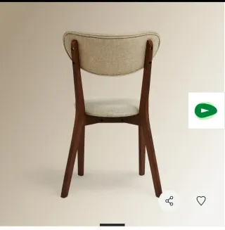 Sillas comedor nogal tapizado tela arena