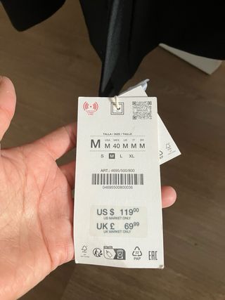 Chaqueta impermeable Zara Negra Hombre