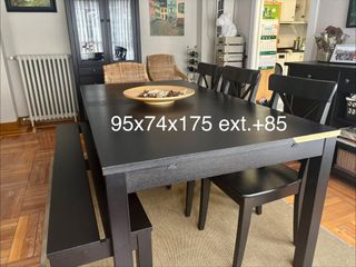 Mesa Comedor Extensible +2 modulos de 42,5 cm