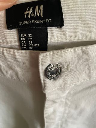 Pantaloni bianchi  cotone elasticizzato H&M