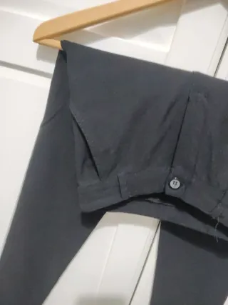 Pantalón de vestir negro elástico