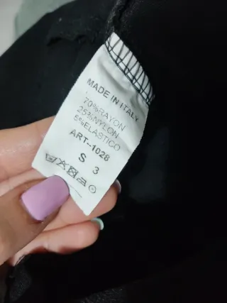 Pantalón de vestir negro elástico