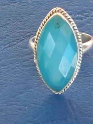 Anillo Plata 925 Azul