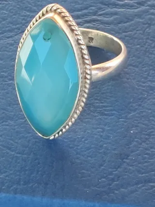 Anillo Plata 925 Azul