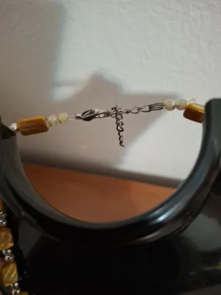 Collana con pietre gialle e argento