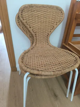 Sillas Ikea ÄLVSTA Mimbre y Metal