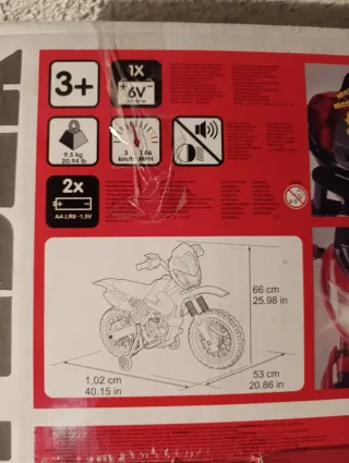 Moto Eléctrica Infantil Roja
